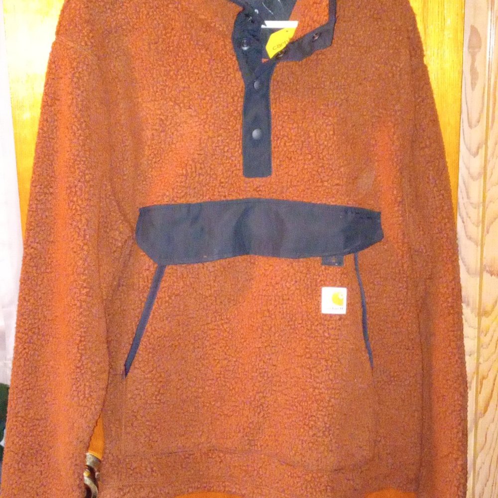 Carhartt Men's Fleece Pullover in Brown Large L